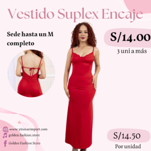 VESTIDO SUPLEX ENCAJE