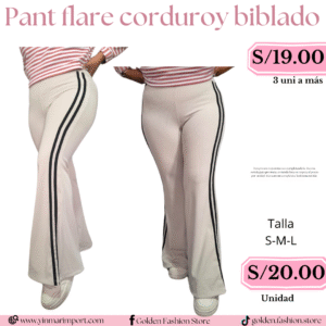 PANT FLARE CORDUROY BIBLADO