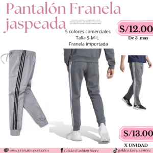 PANTALON FRANELA JASPEADA