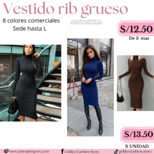 VESTIDO RIB GRUESO