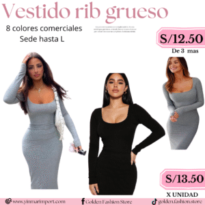 VESTIDO RIB GRUESO