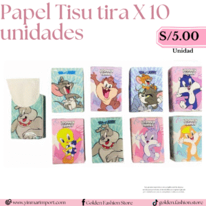 PAPEL TISÚ TIRA X 10 UNIDADES