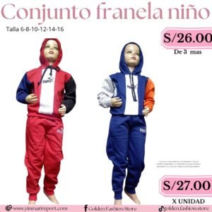 CONJUNTO FRANELA NIÑO