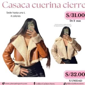 CASACA CUERINA CIERRE