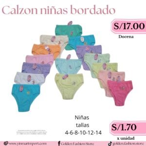 CALZÓN NIÑAS BORDADO