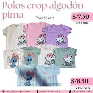 POLOS CROP ALGODÓN PIMA