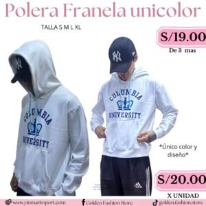 POLERA FRANELA UNICOLOR
