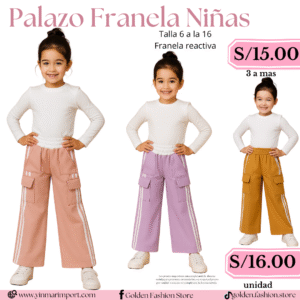 PALAZO FRANELA NIÑAS