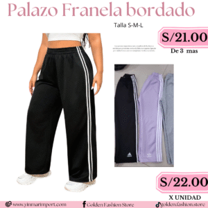 PALAZO FRANELA BORDADO