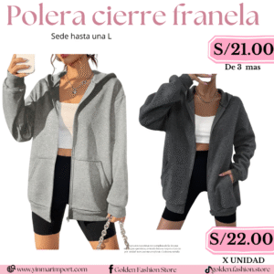 POLERA CIERRE FRANELA