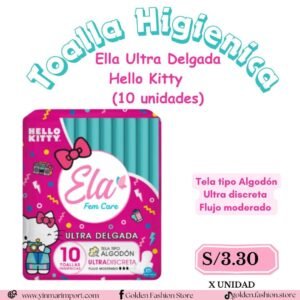Toalla Higienica Ella Ultra Delgada Hello Kitty     (10 unidades)