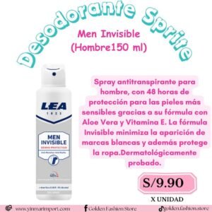 Desodorante Sprite Men Invisible (Hombre150 ml)