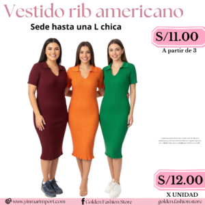 VESTIDO RIB AMERICANO