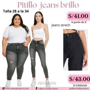 PITILLO JEANS BRILLO