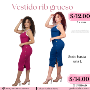 Vestido rib grueso