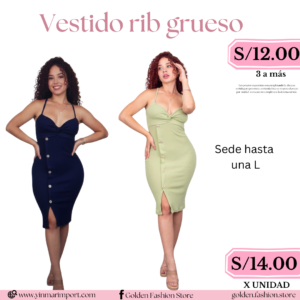Vestido rib grueso