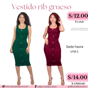 Vestido rib grueso